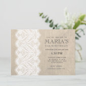 Invitation de la White Lace & Burlap (Debout devant)