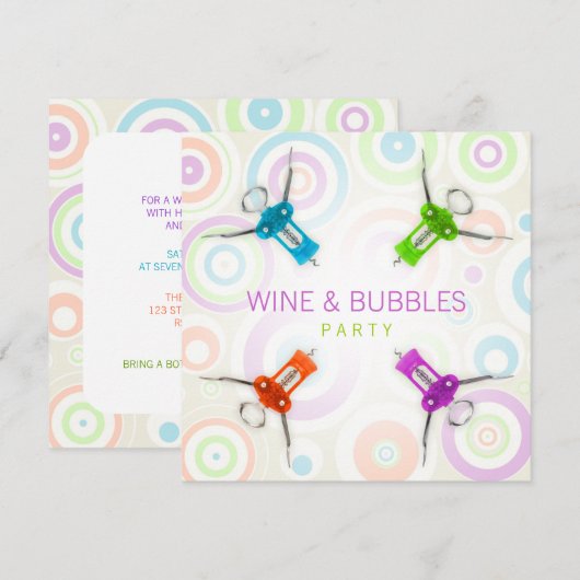 Invitation de la Wine Party (Devant / Derrière)