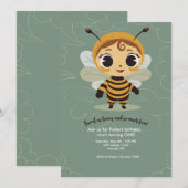 Invitation de l'Abeille à Miel (Devant / Derrière)