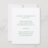 Invitation de l'ADAM Veggie Party APPLE (Dos)