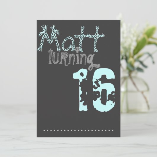 Invitation de l'adolescence d'anniversaire de (Debout devant)