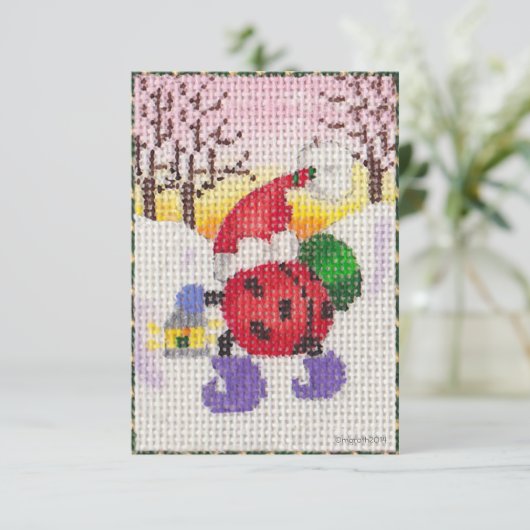 Invitation de Ladybug Père Noël (Debout devant)