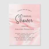 Invitation de l'aimant en satin rose pâle de la do (Devant)