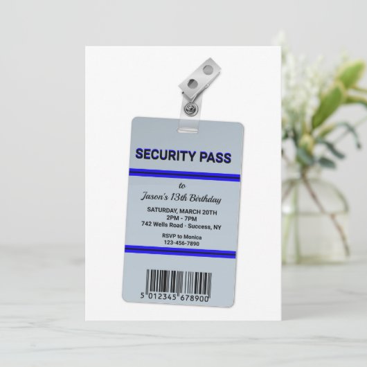 Invitation de laissez-passer de sécurité (Debout devant)