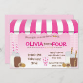 Invitation de lait et de fête d'anniversaire de (Devant / Derrière)