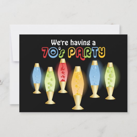 Invitation De lampes partie super les années 70 (Devant)