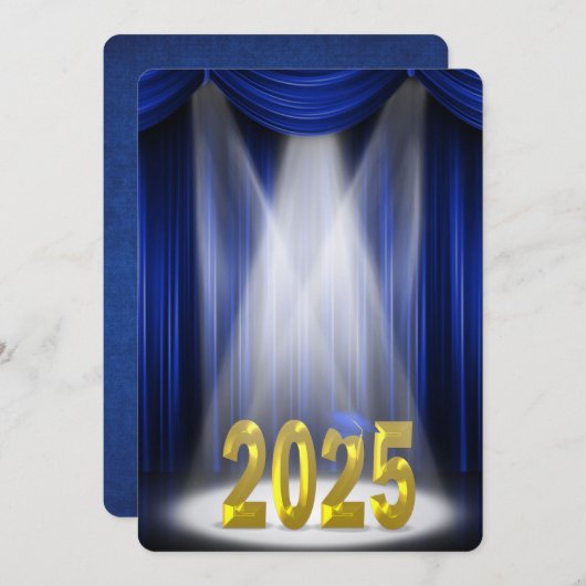 Invitation de lancement Blue and Gold 2025Commence (Devant / Derrière)