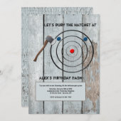 Invitation de lancement de hache (Devant / Derrière)