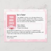 Invitation de lancement de livre d'auteur rose (Dos)