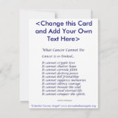 Invitation de l'ange du cancer coloré (Dos)