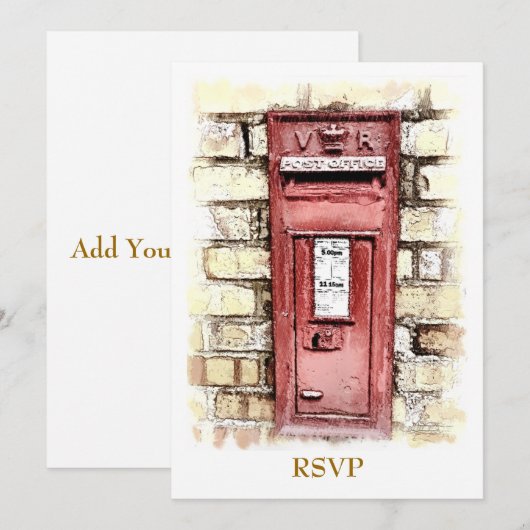 invitation de l'ANGLETERRE VICTORIENNE (Devant / Derrière)