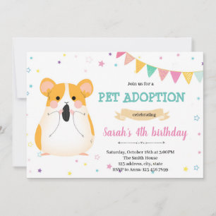 Invitation de l'animal de compagnie de l'hamster d