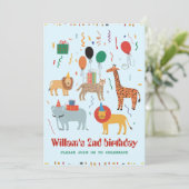 Invitation de l'animal de la jungle 2e anniversair (Debout devant)