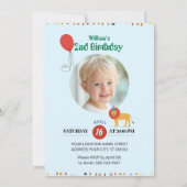 Invitation de l'animal de la jungle 2e anniversair (Dos)