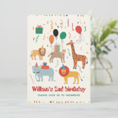 Invitation de l'animal de la jungle 2e anniversair (Debout devant)