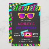 invitation de l'anniversaire 80s (Devant / Derrière)