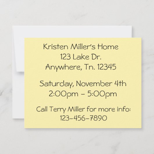 Invitation de l'anniversaire de Bash (Dos)