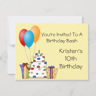 Invitation de l'anniversaire de Bash