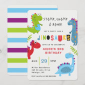 Invitation de l'Anniversaire de enfant de la voitu (Devant / Derrière)