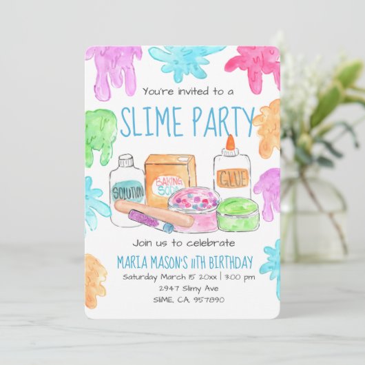 Invitation de l'anniversaire de enfant de soirée S (Debout devant)