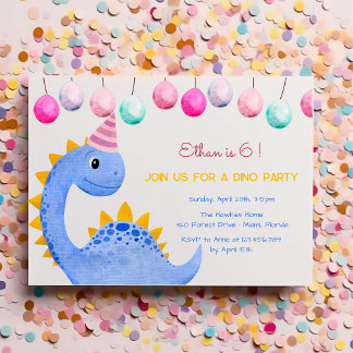 Invitation de l'anniversaire de enfant Dino
