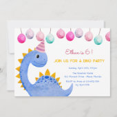 Invitation de l'anniversaire de enfant Dino (Devant)