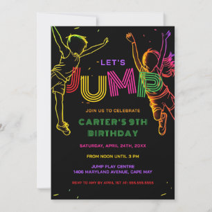 Invitation de l'Anniversaire de enfant du Jump Par