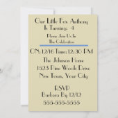 Invitation de l'Anniversaire de enfant Little Fox (Dos)