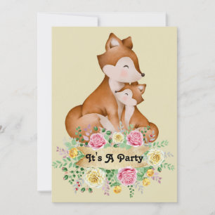 Invitation de l'Anniversaire de enfant Little Fox