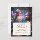 Invitation de l'Anniversaire de enfant magique (Dos)