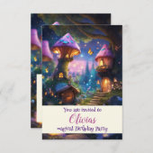 Invitation de l'Anniversaire de enfant magique (Devant / Derrière)