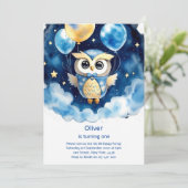 Invitation de l'Anniversaire de enfant Owl (Debout devant)