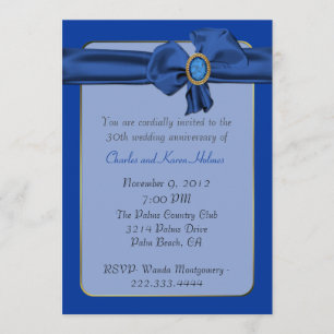 Invitation de l'anniversaire de la couleur bleue c