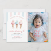 Invitation de l'anniversaire de la crème glacée, v (Devant)