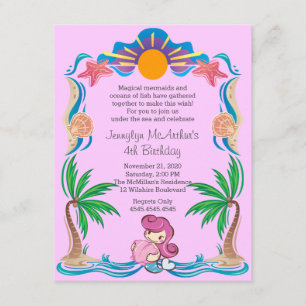 Invitation de l'anniversaire de la princesse Merma