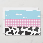 Invitation de l'anniversaire de la vache Deux 2e f (Dos)