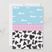 Invitation de l'anniversaire de la vache Deux 2e I (Dos)