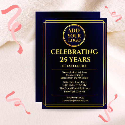 Invitation de l'anniversaire de l'entreprise - Mar