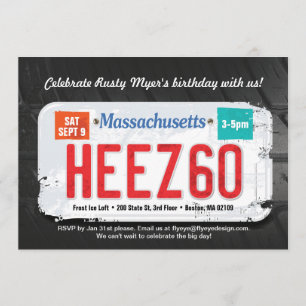 Invitation de l'anniversaire de Massachusett du