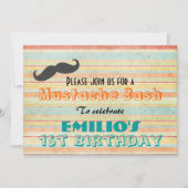 Invitation de l'anniversaire de Mustache Bash (Devant)
