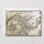 Invitation de l'anniversaire de vintage Fleur de s (Devant)