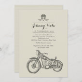 Invitation de l'anniversaire du cycliste (Devant / Derrière)