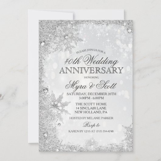 Invitation de l'anniversaire du Mariage des vacanc (Devant)