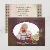 Invitation de l'anniversaire du troisième citoyen (Devant / Derrière)