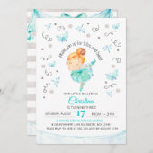 Invitation de l'anniversaire du tutu et de la (Devant / Derrière)