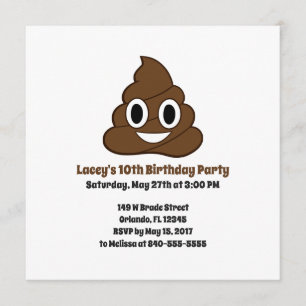 Invitation de l'anniversaire Emoji