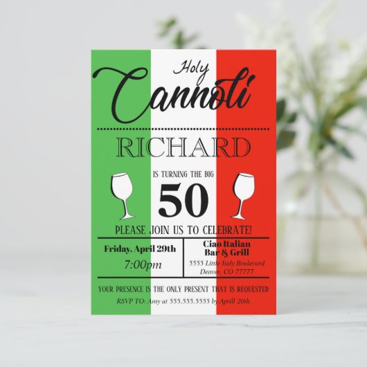 Invitation de l'anniversaire Saint Connoli (Debout devant)