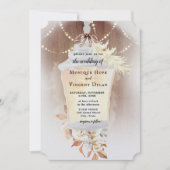 Invitation de lanterne de neige rustique (Devant)