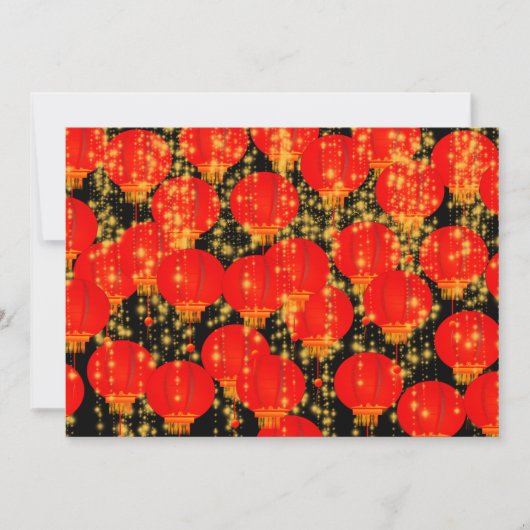 Invitation de lanternes chinoises (Devant)