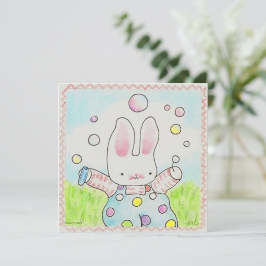 invitation de lapin bulle (Debout devant)